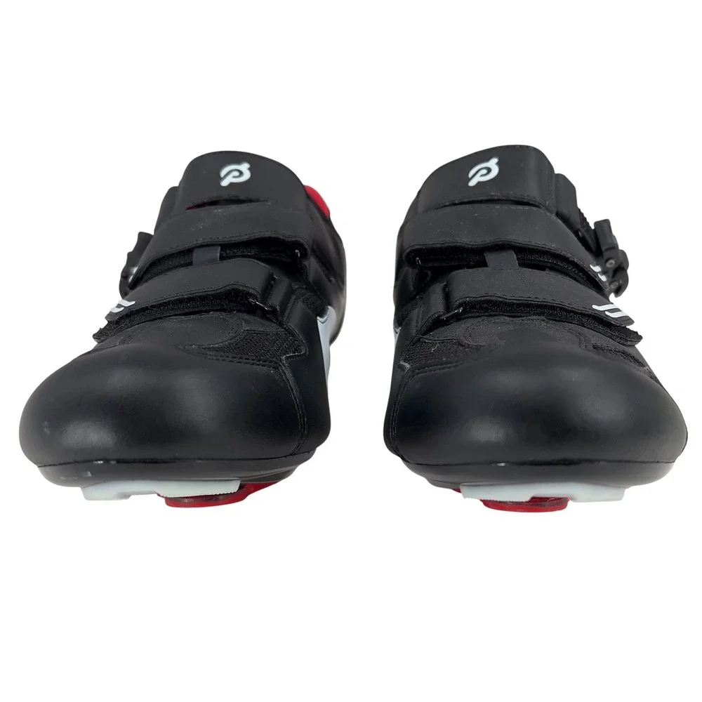 Peloton Cycling Shoes Men EU 45 US 11 Black Red Delta Cleats Ratchet PL-SH-B-45